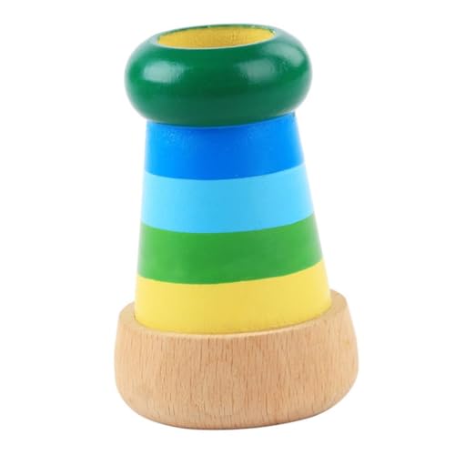 VICASKY Holz für Stilvolles Lehrreiches aus Buchenholz Rotierendes Fördert die Kreativität und Interaktion für Kleine und Farbe Zufällig Zufällige Farbe von VICASKY