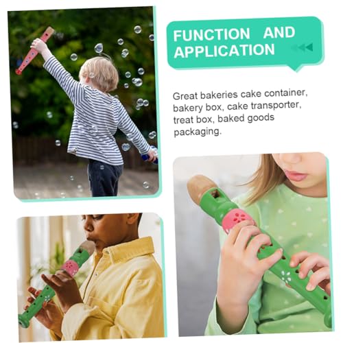 VICASKY Holzflöte Flöte Lerninstrument Musikalisches für Mädchen Jungen Geschenk Geburtstagsfeier Holzblockflöte Leicht Tragbar und Spielerfreundlich von VICASKY
