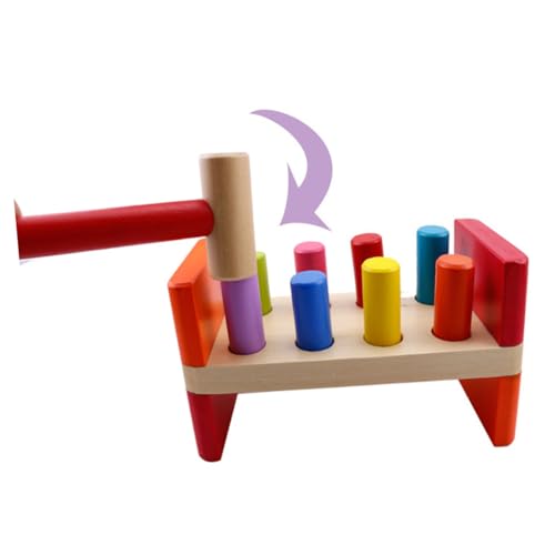 VICASKY Holzspielzeug Für Kinder Klopfbank-Spielzeug Mit 8 Stiften Früherziehungsspielzeug Für Kleinkinder Hand-Auge-koordination VICASKY Holzspielzeug Für Kinder Klopfbank-Spielzeug Mit 8 Stiften Früherziehungsspielzeug Für Kleinkinder Hand-Auge-koordination von VICASKY