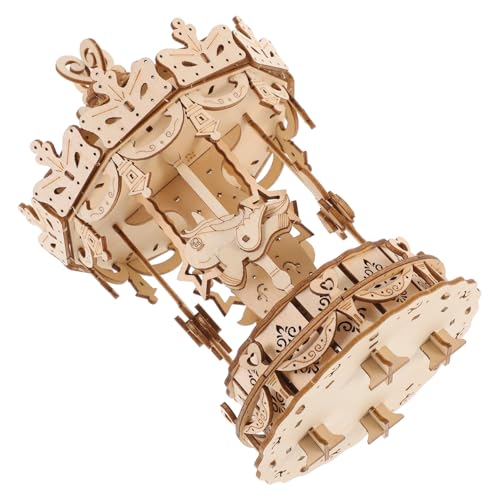 VICASKY Holzpuzzle Karussell Modellbausatz Selbstmontage Kreatives Lernspielzeug für Umweltfreundliches DIY VICASKY Holzpuzzle Karussell Modellbausatz Selbstmontage Kreatives Lernspielzeug für Umweltfreundliches DIY von VICASKY