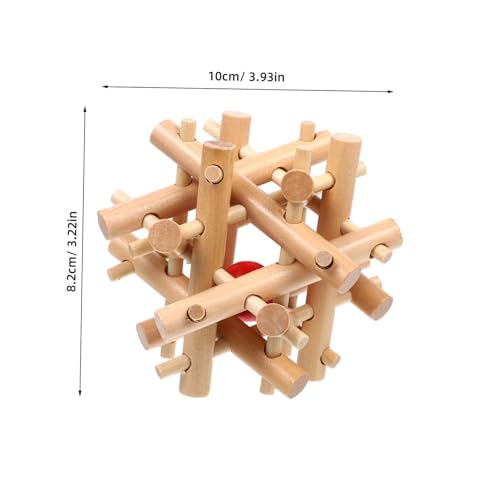 VICASKY Holzpuzzle Lernspielzeug für Erwachsene Intelligenter Holz Ball Puzzle Kognitives Denkspiel zur Frühkindlichen Entwicklung und Gehirntraining VICASKY Holzpuzzle Lernspielzeug für Erwachsene Intelligenter Holz Ball Puzzle Kognitives Denkspiel zur Frühkindlichen Entwicklung und Gehirntraining von VICASKY