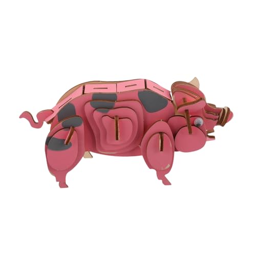 VICASKY Holzpuzzle Puzzles Puppy Pig Modellbausätze Holztiere Puzzle Tiermodell Holzschreibtisch Display Holzschweinmodelle 3D Lernpuzzle Holztierpuzzle Rosa VICASKY Holzpuzzle Puzzles Puppy Pig Modellbausätze Holztiere Puzzle Tiermodell Holzschreibtisch Display Holzschweinmodelle 3D Lernpuzzle Holztierpuzzle Rosa von VICASKY