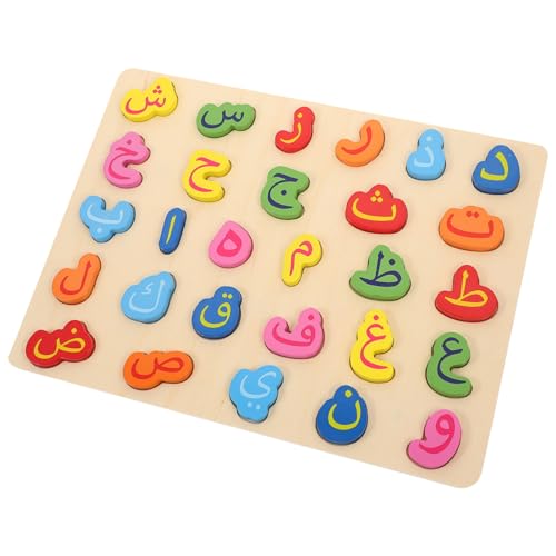 VICASKY Holzpuzzle für Arabisches Alphabet Lernspielzeug aus Robustem Holz Große Puzzleteile für Kleinkinder Montessori Steckspiel Gedächtnis und Feinmotorik VICASKY Holzpuzzle für Arabisches Alphabet Lernspielzeug aus Robustem Holz Große Puzzleteile für Kleinkinder Montessori Steckspiel Gedächtnis und Feinmotorik von VICASKY