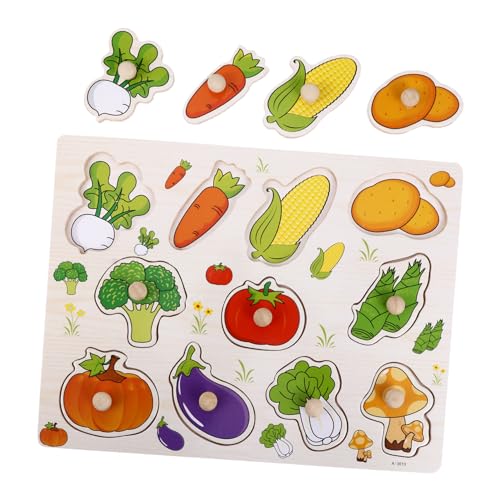 VICASKY Holzpuzzle für Kleinkinder Kreatives Gemüse Steckspielzeug aus Langlebigem Holz Montessori Jigsaw Toy für Jungen und Mädchen zur Spielerischen der Motorik und Kreativität VICASKY Holzpuzzle für Kleinkinder Kreatives Gemüse Steckspielzeug aus Langlebigem Holz Montessori Jigsaw Toy für Jungen und Mädchen zur Spielerischen der Motorik und Kreativität von VICASKY