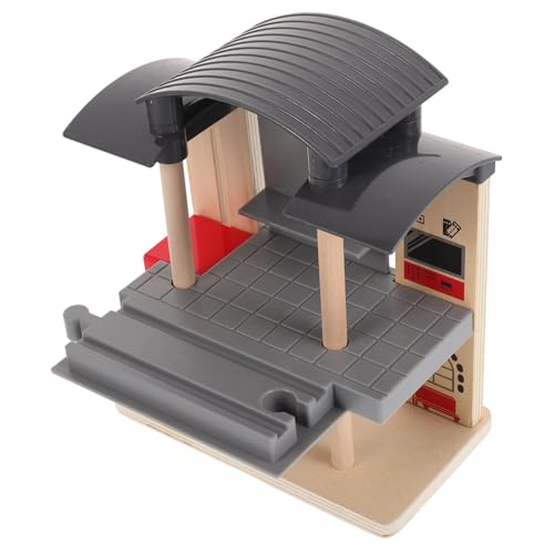 VICASKY Holzschienen Zubehör für Elektrische Holzeisenbahn Bahnstation Schienenverbinder für Lange Nutzung Feinmotorik und Teamspiel von VICASKY