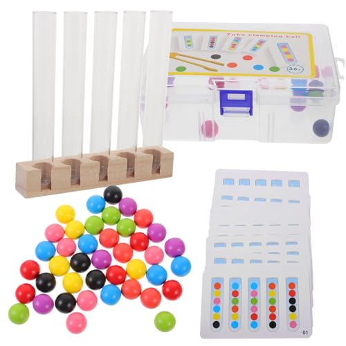 VICASKY Holzspielzeug Clipperperlen Buntes Montessori Lernspielzeug für Vorschulkinder Fördert Farberkennung und Hand Augen Koordination Pädagogisches für Kindergeburtstag und Eltern von VICASKY