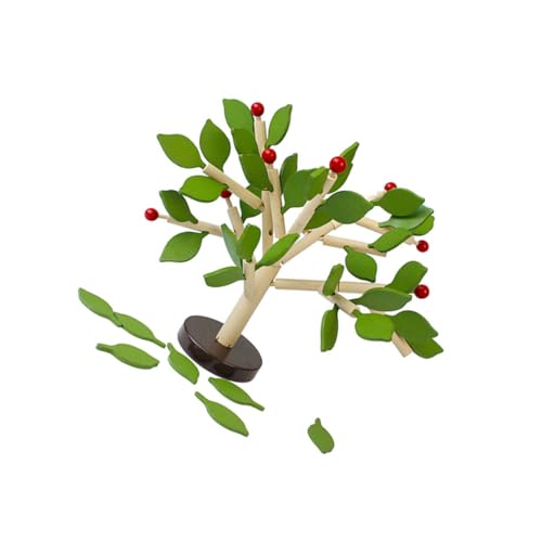 VICASKY Holzspielzeug Grün Pädagogisches Pull Baum Lernspielzeug Fördert Kreativität Hand-Auge-koordination und Feinmotorik Umweltfreundlich Frühkindliches Zubehör für Jungen und Mädchen von VICASKY