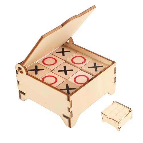 VICASKY Holzspielzeug Strategiespiel Spielset Brettspiel Tragbar Natürliches Holz Fördert Kognitive Entwicklung Eltern Junge Mädchen Interaktion Strategiespiel für Unterwegs von VICASKY
