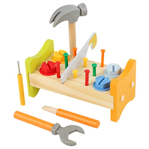 VICASKY Kinder Werkzeugbank Holzspielzeug Werkzeugkasten Für 1 Set Mit Hammer Schrauben Und Montageelementen Lernspielzeug Für Kleinkinder Ab 3 Jahren Pounding Peg Werkbank Für Kreative Spielstunden VICASKY Kinder Werkzeugbank Holzspielzeug Werkzeugkasten Für 1 Set Mit Hammer Schrauben Und Montageelementen Lernspielzeug Für Kleinkinder Ab 3 Jahren Pounding Peg Werkbank Für Kreative Spielstunden von VICASKY