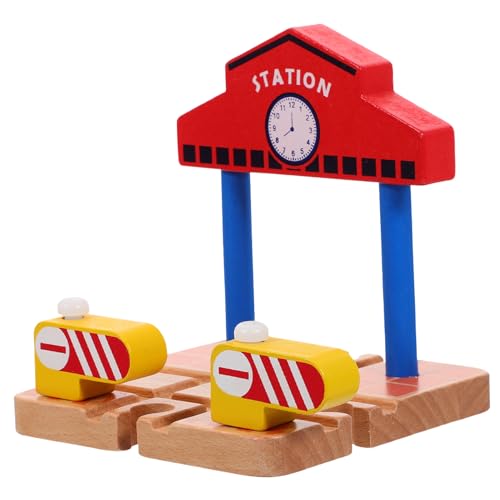 VICASKY Holzspielzeug Zugstation Modell DIY Bahnhofsplattform für Kreative Spielmöglichkeiten Langlebig und Sicher Installieren für Holzeisenbahnen und Fantasievolles VICASKY Holzspielzeug Zugstation Modell DIY Bahnhofsplattform für Kreative Spielmöglichkeiten Langlebig und Sicher Installieren für Holzeisenbahnen und Fantasievolles von VICASKY