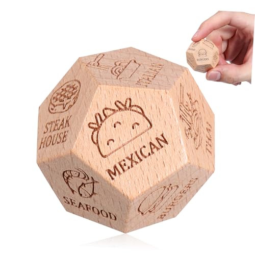 VICASKY Holzwürfel Entscheidungsrad für Lebensmittel Lebensmittelentscheid für Paare Lebensmittelentscheider Lebensmittelentscheidungsspiel hölzern VICASKY Holzwürfel Entscheidungsrad für Lebensmittel Lebensmittelentscheid für Paare Lebensmittelentscheider Lebensmittelentscheidungsspiel hölzern von VICASKY