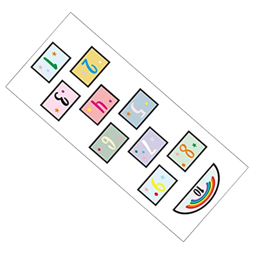 VICASKY Hopping-Aufkleber Krabbelhelm -Nummernaufkleber für Spielzeug Hop-Floor-Spiel Bodenaufkleber für Hopse-Zahlenspiele Kinderzimmer Angebracht Spielwand Applikationen Papier von VICASKY