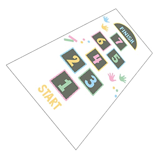 VICASKY Hopping-Aufkleber Zahlenaufkleber Junge Boden Rätsel Spiele Spielzimmer Babyzimmer-Dekoration Gaming-Aufkleber Kinderwanduhr Deckenaufkleber Bausatz Uhrwerk Jungs Papier von VICASKY