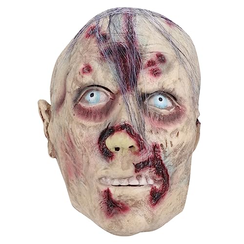 VICASKY Horror Zombie Kopf Halloween Kostümmaske für Cosplay Party Fasching Karneval Gruselige Verkleidung Zubehör VICASKY Horror Zombie Kopf Halloween Kostümmaske für Cosplay Party Fasching Karneval Gruselige Verkleidung Zubehör von VICASKY