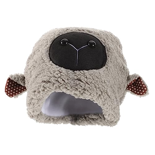 VICASKY Hut Mit Lammohren Schafkopfhüte Plüschschädelmützen Plüsch Ziege Schaf-hut Tierhüte Cosplay-zubehör Lamm Plüschmütze Kopfbedeckung Mit Schafsohren Cartoon-schaf-ohr Kappen Sherpa von VICASKY