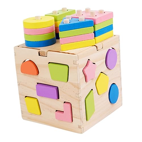 VICASKY Holzspielzeug Zum Sortieren Von Formen Für Kinder – Sensorischer Spielwürfel Pädagogisches Lernspielzeug-Set Für Kleinkinder Baby-aktivitätswürfel von VICASKY
