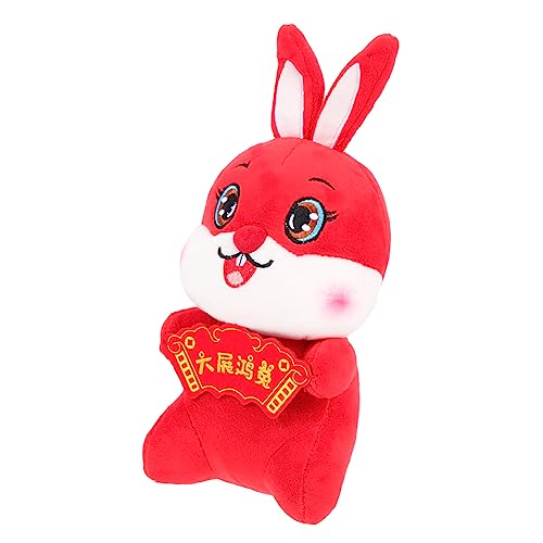 VICASKY Jahr des Hasen-Maskottchens ausgestopftes Kaninchen ausgestopfte kaninchentiere Kaninchenpuppe Hase Plüschpuppe Chinesisches Neujahrsgeschenk Hasenpuppe Kristallsamt rot VICASKY Jahr des Hasen-Maskottchens ausgestopftes Kaninchen ausgestopfte kaninchentiere Kaninchenpuppe Hase Plüschpuppe Chinesisches Neujahrsgeschenk Hasenpuppe Kristallsamt rot von VICASKY