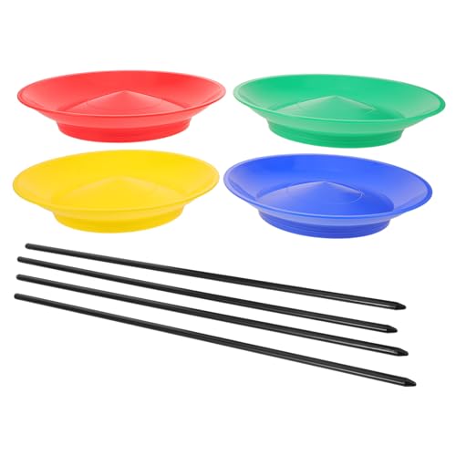 VICASKY Jonglierplatten aus Robustem Kunststoff Farbenfrohes Zirkus Set mit Drehbaren Tellern und Stöcken für Anfänger Mobiles Training und Straßenkunst Langlebiges Jonglier Trainingstool von VICASKY