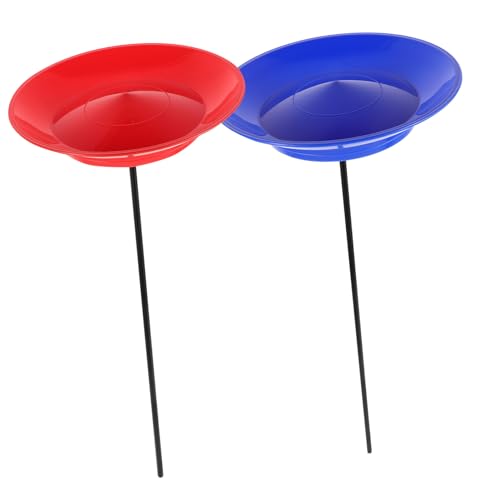 VICASKY Jonglierset Für – 2 Sets Jonglierteller Mit Stäben - Ideal Zum Teller Drehen Und Für Aufregende Zirkusauftritte - Perfekte Jonglier Requisiten Für Kleine Artisten von VICASKY