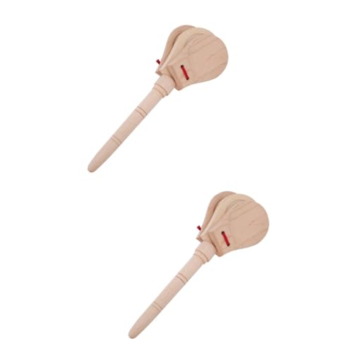 VICASKY Kastagnetten Aus Holz Mit Langem Griff – Pädagogisches Musikinstrument Für - Ideal Für Frühes Lernen Und Kreative Spielzeit - Perfekt Für Kleine Hände Und Große Freude von VICASKY