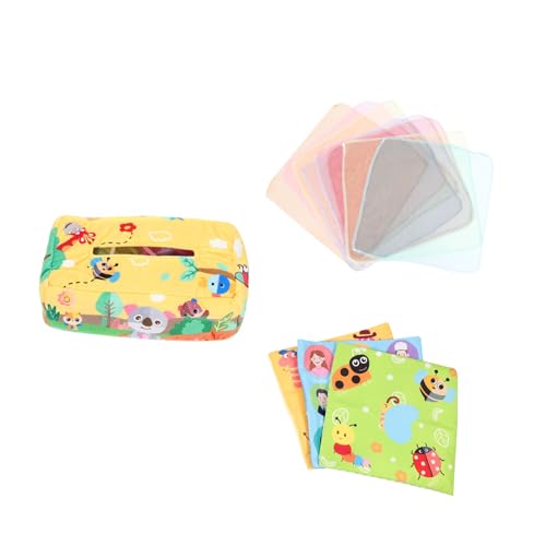 VICASKY Kasten Lernspielzeug für Neugeborenes kräuseln sensorisch -Musical spielzeughandys für Babys babyspielzeug Bildungsspielzeug interaktives Kleinkindspielzeug Plüsch von VICASKY