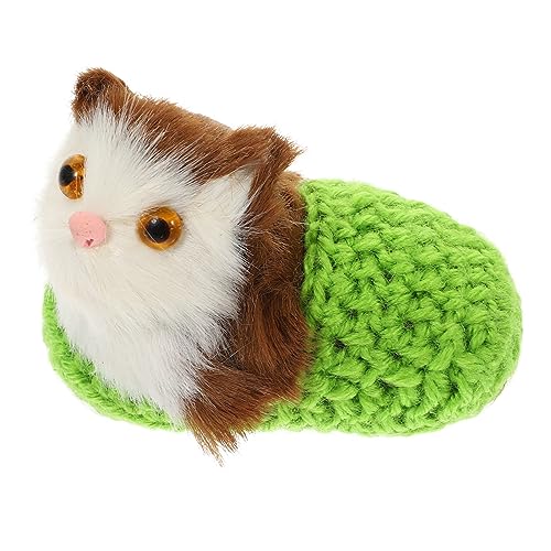 VICASKY Katzenschmuck Katzentür Backenzahn der Katze Kätzchen Zubehör Figuren Kuscheltier Animal Figures katzenspielzeug Wollkatze Miniatur Kinderspielzeug Garn Green VICASKY Katzenschmuck Katzentür Backenzahn der Katze Kätzchen Zubehör Figuren Kuscheltier Animal Figures katzenspielzeug Wollkatze Miniatur Kinderspielzeug Garn Green von VICASKY