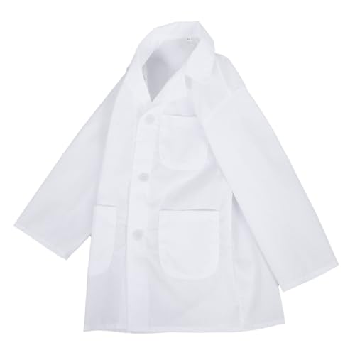 VICASKY Kid Lab Coats Weiche Kinder Schrubben Weiße Doktormantel Dress -up -mantelwissenschaftler Halloween Kostüm Für Jungen Und Mädchen, So Tun Sie Sich von VICASKY