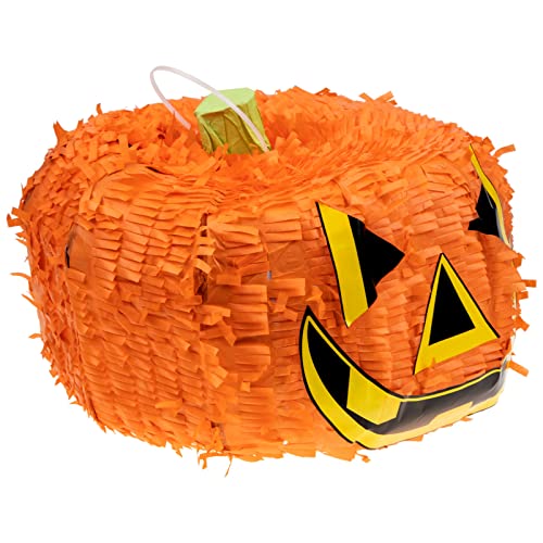 VICASKY Kinderpinata Halloween-dekorationen Im Freien Halloween -ornamente Laterne Halloween -party Jack o Lantern Piñata Requisiten Taschen Für Halloween-leckerbissen Plüsch Orange Papier von VICASKY