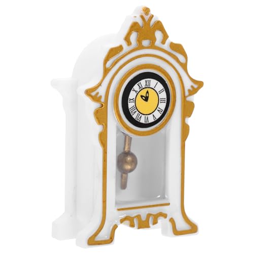 VICASKY Klassische Miniaturuhr Retro Uhr Living Room Decoration Miniature spielzeuguhr bastelzeug spielzeuge Puppenstubenmöbel Mini-Hausdekoration Miniatur-Zubehör Mini-Wanduhr Harz von VICASKY