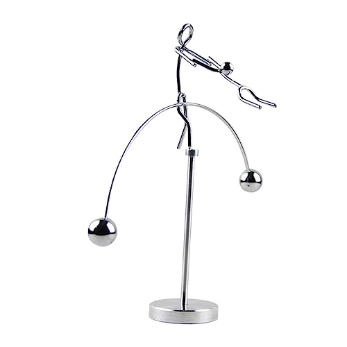VICASKY Kleine Eisenmannverzierung Für Den Schreibtisch Künstlerische Gleichgewichtsfigur Schreibtisch-klappstuhl Doppelspielzeug Für Mini-Couch-puppenhaus Silver Metall VICASKY Kleine Eisenmannverzierung Für Den Schreibtisch Künstlerische Gleichgewichtsfigur Schreibtisch-klappstuhl Doppelspielzeug Für Mini-Couch-puppenhaus Silver Metall von VICASKY
