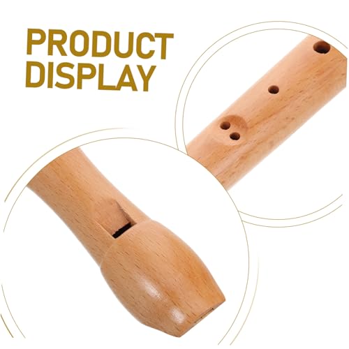 VICASKY Kleine Holzflöte für aus Buchenholz Musikinstrument Rhythmus für Kleinkinder Frühkindliche Bildung Anfängerfreundlich von VICASKY
