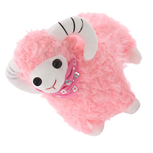 VICASKY Kleine Schafpuppe Schafe Plüsch-Schaf- Plüsch-Schaf-Puppe Simulations-Plüsch-Schaf- Plüschspielzeug pelziges Schaf PP Baumwolle Rosa von VICASKY