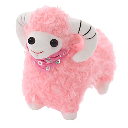 VICASKY Kleine Schafpuppe Schafe Simulations-Plüsch-Schaf- Simulation pelziges Schafpuppenspielzeug Schaf-Puppe Plüsch-Schaf- - PP Baumwolle Rosa von VICASKY