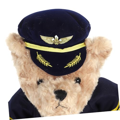 VICASKY Kleiner Kapitän Bär Plüsch mit Süßem Pilotuniform Kuscheltier als Liebevolles für Hochzeiten Geburtstage und Festliche Partys Weiches Stofftier mit Einzigartigem Design VICASKY Kleiner Kapitän Bär Plüsch mit Süßem Pilotuniform Kuscheltier als Liebevolles für Hochzeiten Geburtstage und Festliche Partys Weiches Stofftier mit Einzigartigem Design von VICASKY