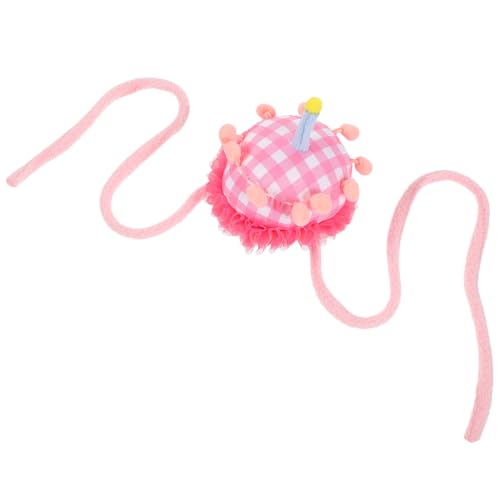 VICASKY Kleines Mädchen Geburtstags Stirnband mit Schleife Dekoratives Haaraccessoire für Kleinkinder für Fotos und Partys Langlebiges Material Rosa Keksdesign von VICASKY