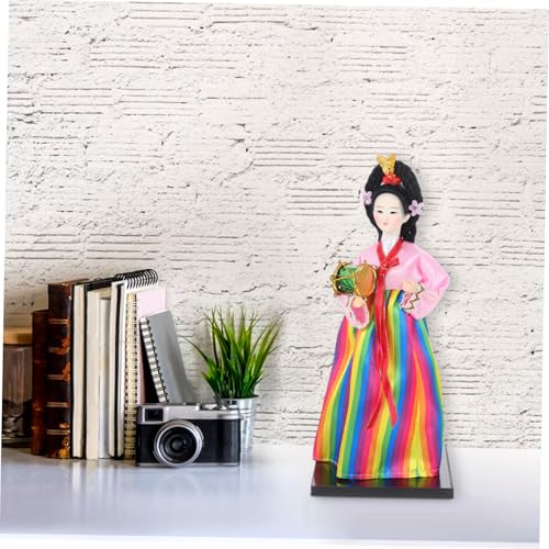 VICASKY Kreative Koreanische Stoffpuppe Handgefertigt Farbecht Leichtes Desktop Ornament Künstlerische Wohnraumdekoration Stil für Zuhause Lebendige Atmosphäre Modernes Design von VICASKY