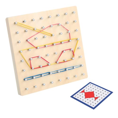 VICASKY Geoboard Aus Holz Für Jungen Und Mädchen Kreatives Mathematik-lernspielzeug Elastische Bänder Für Den Geometrieunterricht von VICASKY