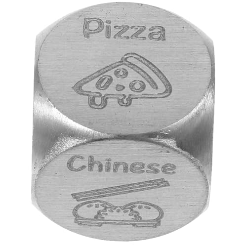 VICASKY Kreativer Food Decision Cube aus Stabilem Metall Kleines Party-dice für Einfache Essenswahl Wiederverwendbarer Dinner-entscheider Würfel für Gesellige Momente und Schnelle von VICASKY