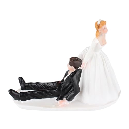 VICASKY Kuchendekorationen für den Bräutigam einzigartige Kuchen Kuchen-Muffins Kuchen Tassen brautpaar figuren Hochzeit Geschenkideen Tortenaufsatz Hochzeit lustig Hochzeits-Topper Harz von VICASKY