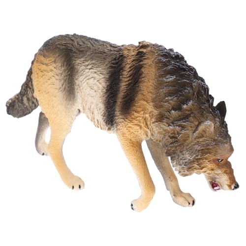 VICASKY Künstliches Wolf Modell Realistisches Wildtier Ornament Für Dekoration Und Lernspielzeug Detailgetreues Wolfsmodell Für Zuhause Und Spielzimmer von VICASKY