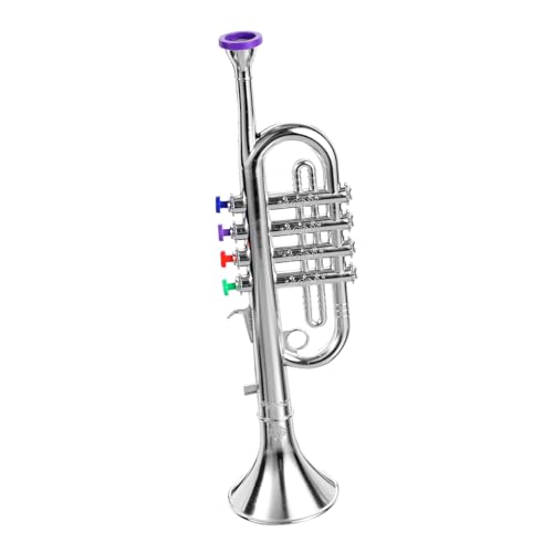 VICASKY Kunststoff Trompete Realistisches Musikinstrument für Junge Kreative Trompeten für Musikinteresse und Rhythmusgefühl zur Raumdekoration und Musikalischen von VICASKY
