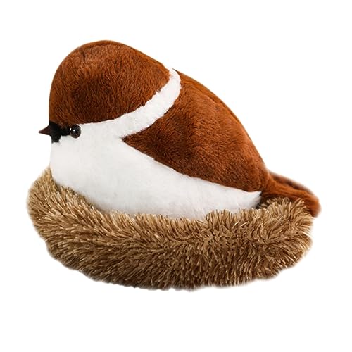 VICASKY Kuscheltier Spatz Realistisches Plüschspielzeug für Kinderzimmerdekoration Braun Sicher und Langlebig für und Vogelliebhaber VICASKY Kuscheltier Spatz Realistisches Plüschspielzeug für Kinderzimmerdekoration Braun Sicher und Langlebig für und Vogelliebhaber von VICASKY