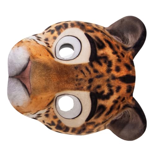 VICASKY Leichter EVA Leoparden Halbmaske für Karneval Halloween und Maskenball Atmungsaktive Realistische Tier Cosplay Maske für Kostümparty und Faschingsveranstaltungen von VICASKY