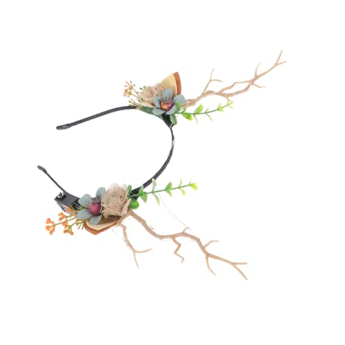 VICASKY Leuchtendes Rentier Geweih Haarreif LED Party Haarband Weihnachten Festival Kopfschmuck Verstellbar Dekorativ Robust für Karneval Kostüm von VICASKY