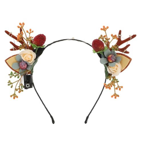 VICASKY Leuchtendes Rentier Geweih Stirnband Weihnachts Haarreifen für Mädchen Langlebiges Festival Kostüm mit Kreativem Geweih Design und Strahlendem Party Schmuck VICASKY Leuchtendes Rentier Geweih Stirnband Weihnachts Haarreifen für Mädchen Langlebiges Festival Kostüm mit Kreativem Geweih Design und Strahlendem Party Schmuck von VICASKY