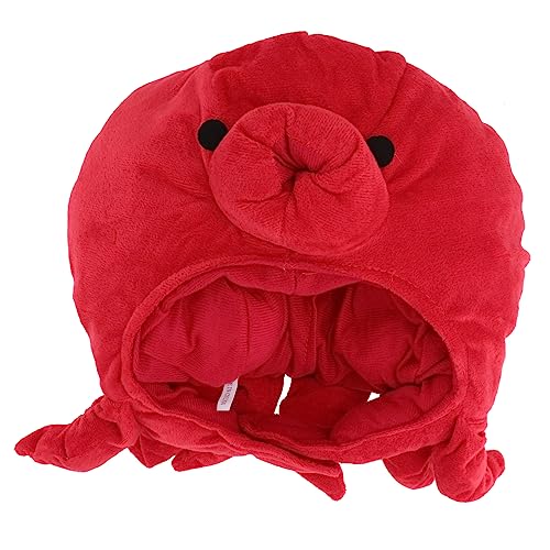VICASKY Verstellbarer Roter Oktopus-hut Cartoon-kappe für Erwachsene Jungen und Mädchen Cosplay-kopfbedeckung von VICASKY