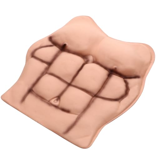 VICASKY Männer Gefälschter Muskel Kostüm, Cosplay Bruststütze, Halloween Makeup, Lustige Brust, EVA, Multi, 50x43x0.5cm von VICASKY