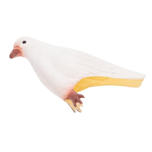 VICASKY Magische Tauben-Requisite Taubenspielzeug gefiedertes Vogeldekor Künstliches Taubenmodell falsche Taube Gummiband puppenhaus deko gefälschte Tauben Simulationsvogelschmuck Weiß von VICASKY