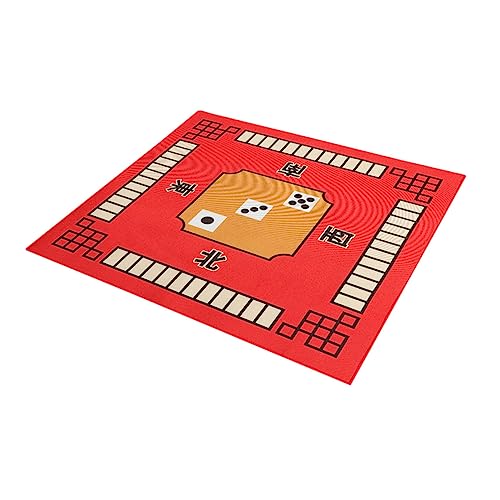 VICASKY Mahjong-tischdecke Brettspiel Matte Tischabdeckung Für Brettspiele Kartentisch Tischmatte Für Brettspiele Tischabdeckung Für Kartenspiele Mahjong-Fliesen Pokertisch Mikrofaser Rot von VICASKY