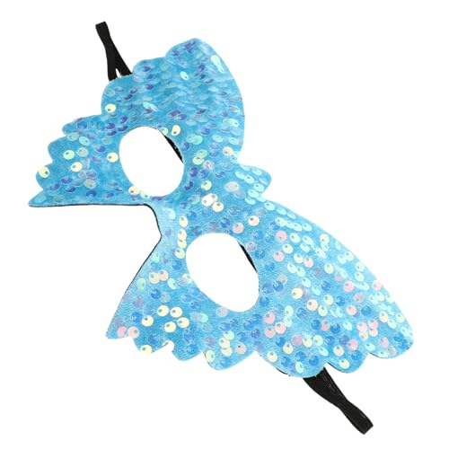 VICASKY Maske Halloween Dame Hälfte Schmetterling Party LED Polyester Sky-blue von VICASKY